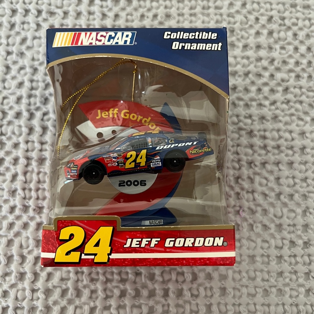 NASCAR 24 Collectible Ornament with Red and Blue Design